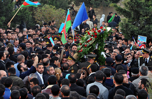 Azerbaijani servicemen buried in second Alley of Honors, Azerbaijan, Baku, November 7 2010