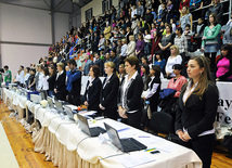 Bakıda bədii gimnastika üzrə 17-ci açıq Azərbaycan birinciliyi başlayb, Azərbaycan,Baki,9 noyabr 2010
 