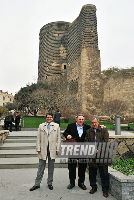 Renowned French actor Gerard Depardieu visits Baku, Baku, Azerbaijan, Dec.13, 2010  