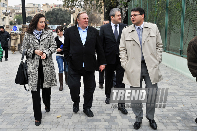 Renowned French actor Gerard Depardieu visits Baku, Baku, Azerbaijan, Dec.13, 2010  