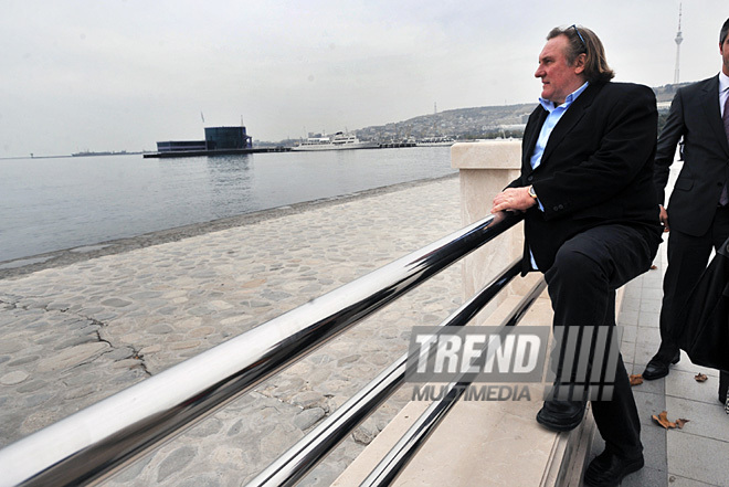 Renowned French actor Gerard Depardieu visits Baku, Baku, Azerbaijan, Dec.13, 2010  