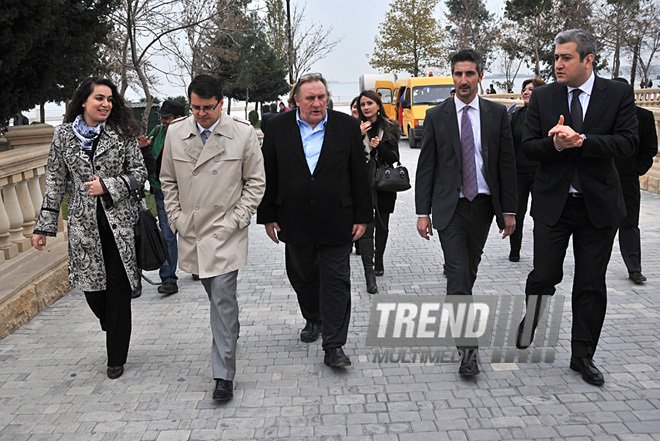 Renowned French actor Gerard Depardieu visits Baku, Baku, Azerbaijan, Dec.13, 2010  