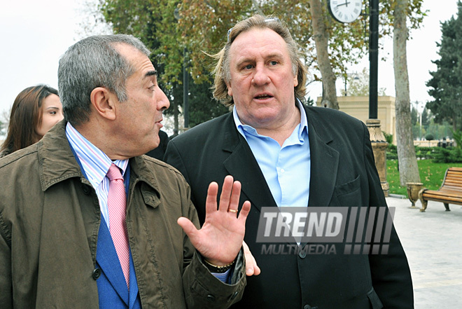 Renowned French actor Gerard Depardieu visits Baku, Baku, Azerbaijan, Dec.13, 2010  