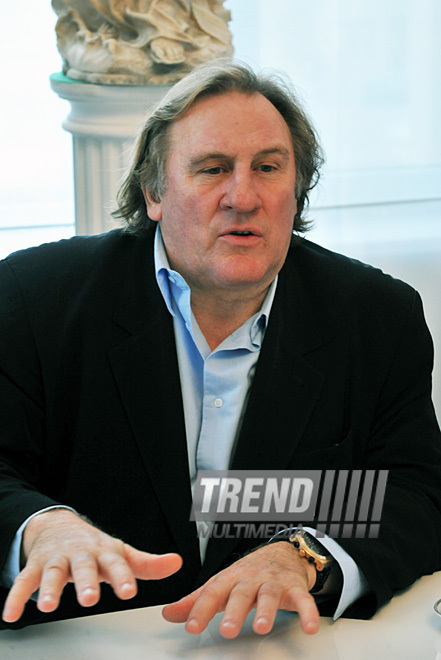 Renowned French actor Gerard Depardieu visits Baku, Baku, Azerbaijan, Dec.13, 2010  