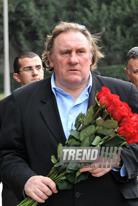 Renowned French actor Gerard Depardieu visits Baku, Baku, Azerbaijan, Dec.13, 2010  