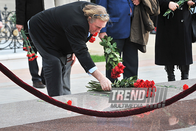 Renowned French actor Gerard Depardieu visits Baku, Baku, Azerbaijan, Dec.13, 2010  