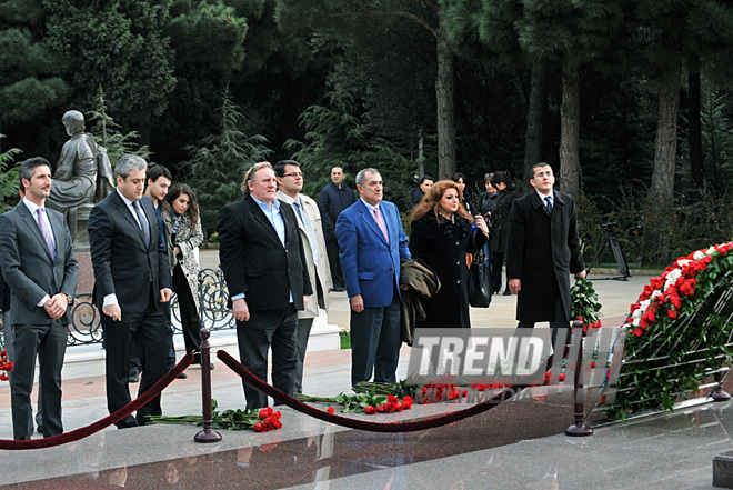 Renowned French actor Gerard Depardieu visits Baku, Baku, Azerbaijan, Dec.13, 2010  