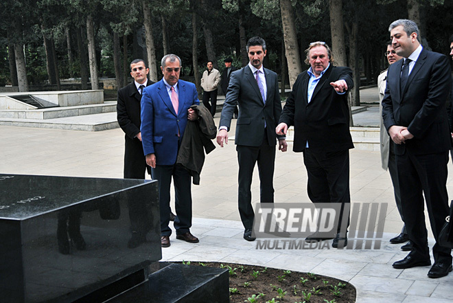 Renowned French actor Gerard Depardieu visits Baku, Baku, Azerbaijan, Dec.13, 2010  