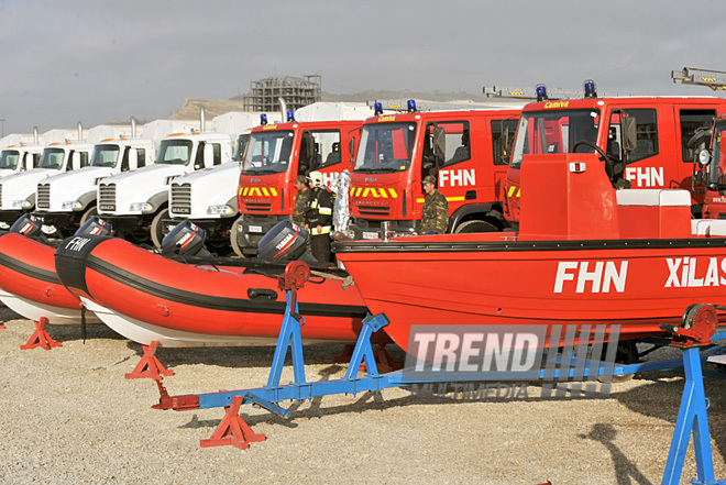 Azerbaijani Emergency Situations Ministry conducts exercises, Baku, Azerbaijan, Dec.16, 2010