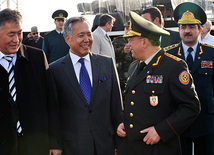 Azerbaijani Emergency Situations Ministry conducts exercises, Azerbaijani Emergency Situations Kamaladdin Heydarov, State Border Service Chief Elchin Guliyev, Baku, Azerbaijan, Dec.16, 2010