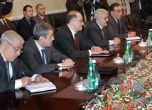 Azerbaijan, Iran sign contract on gas supplies, SOCAR President Rovnag Abdullayev, Baku, Azerbaijan, Jan.12, 2011