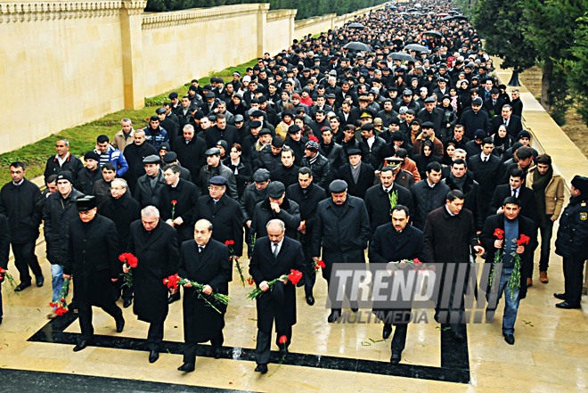 Azerbaijan commemorates 21st anniversary of 20 January tragedy,Azerbaijan, Baku, Jan. 20