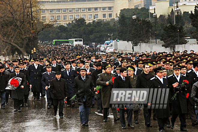 Azerbaijan commemorates 21st anniversary of 20 January tragedy,Azerbaijan, Baku, Jan. 20