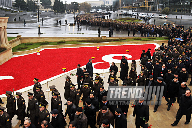 Azerbaijan commemorates 21st anniversary of 20 January tragedy,Azerbaijan, Baku, Jan. 20