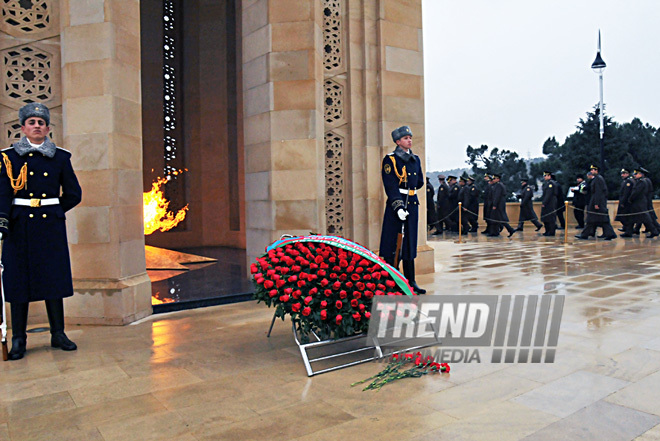 Azerbaijan commemorates 21st anniversary of 20 January tragedy,Azerbaijan, Baku, Jan. 20