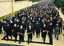 Azerbaijan commemorates 21st anniversary of 20 January tragedy,Azerbaijan, Baku, Jan. 20