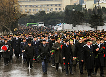 Azerbaijan commemorates 21st anniversary of 20 January tragedy,Azerbaijan, Baku, Jan. 20