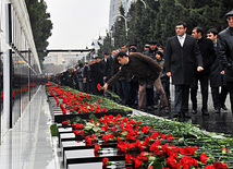 Azerbaijan commemorates 21st anniversary of 20 January tragedy,Azerbaijan, Baku, Jan. 20