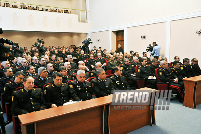 Azerbaijani Interior Ministry holds collegium meeting on results of 2010, Baku, Azerbaijan, Jan.22, 2011