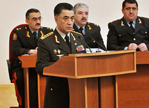 Azerbaijani Interior Ministry holds collegium meeting on results of 2010, Interior Minister Ramil Usubov, Baku, Azerbaijan, Jan.22, 2011