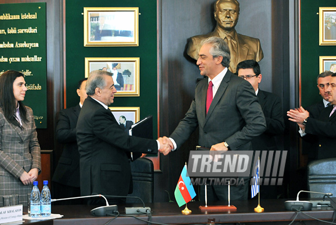 Third meeting of an Azerbaijani-Greek intergovernmental commission on economic cooperation, Baku, Azerbaijan, Feb.02. 2011