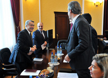 Third meeting of an Azerbaijani-Greek intergovernmental commission on economic cooperation, Industry and Energy Minister Natig Aliyev, Baku, Azerbaijan, Feb.02. 2011