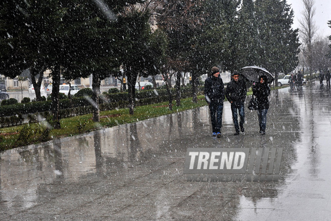 Bakıda ilk qar, Bakı, Azərbaycan, 16 fevral 2011