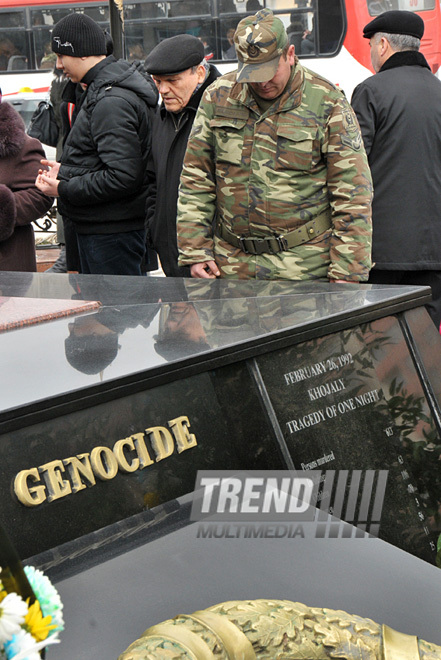 Azerbaijani public commemorates victims of Khojaly genocide, Baku, Azerbaijan, Feb.26. 2011 