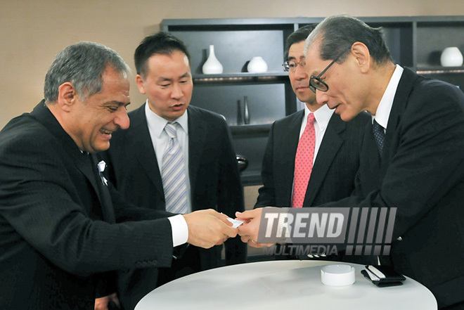 Signing of agreement on construction of cement plant Gizildash Cement in Baku by Azerbaijani Company Norm and the Chinese contracting company China Triumph International Engineering Co ltd (CTIE), Baku, Azerbaijan, Marc 01, 2011