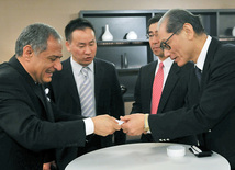 Signing of agreement on construction of cement plant Gizildash Cement in Baku by Azerbaijani Company Norm and the Chinese contracting company China Triumph International Engineering Co ltd (CTIE), Baku, Azerbaijan, Marc 01, 2011