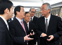 Signing of agreement on construction of cement plant Gizildash Cement in Baku by Azerbaijani Company Norm and the Chinese contracting company China Triumph International Engineering Co ltd (CTIE), CTIE Chairman Peng Shou, Baku, Azerbaijan, Marc 01, 2011