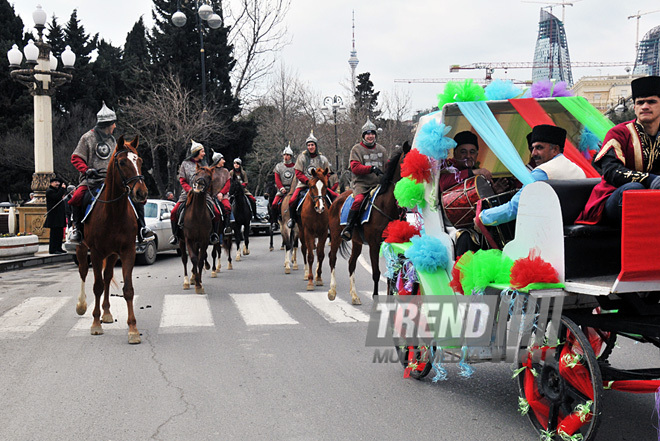 Baku prepares for Novruz holiday, Baku, Azerbaijan, Marc 15, 2011