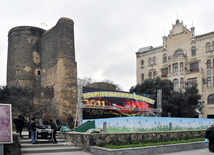 Baku prepares for Novruz holiday, Baku, Azerbaijan, Marc 15, 2011