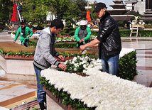 Preparations underway for Flower Holiday in Baku, Azerbaijan, May 09, 2011