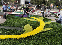 Preparations underway for Flower Holiday in Baku, Azerbaijan, May 09, 2011