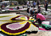 Preparations underway for Flower Holiday in Baku, Azerbaijan, May 09, 2011