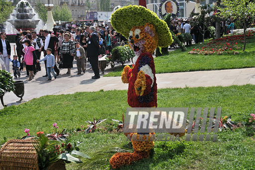 Flower festival in Baku, Azerbaijan, May 10, 2011