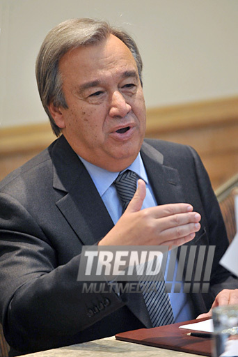 UN High Commissioner for Refugees and IDPs Antonio Guterres, Baku, Azerbaijan, May 19, 2011
