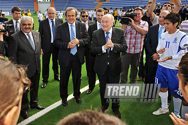 Bakıda FİFA və UEFA prezidentlərinin iştirakı ilə yeni stadionun açılışı olub, Bakı, Azərbaycan, 06 iyun 2011