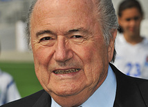 В Баку с участием президентов ФИФА и УЕФА открылся новый стадион, президент ФИФА Йозеф Блаттер, Баку, Азербайджан, 06 июня 2011 г.