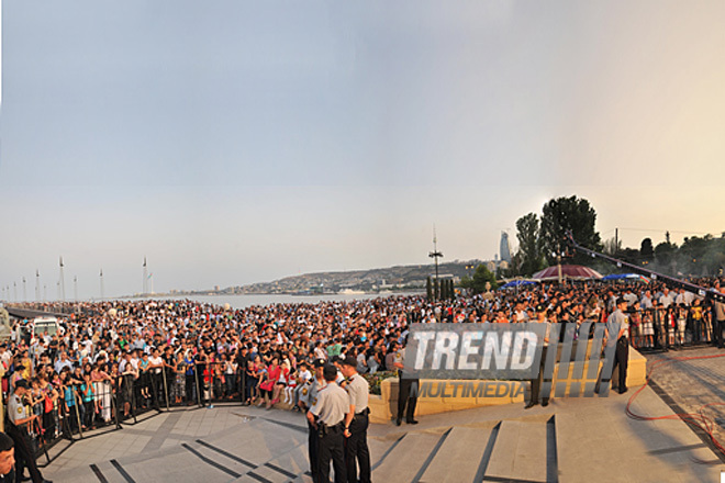 Baku holds concert and fireworks in honor of  National Salvation Day, Azerbaijan, June 15, 2011