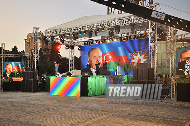 Baku holds concert and fireworks in honor of  National Salvation Day, Azerbaijan, June 15, 2011