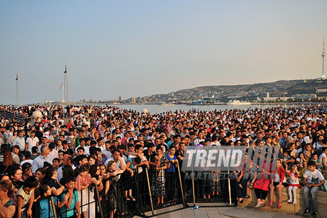 Baku holds concert and fireworks in honor of  National Salvation Day, Azerbaijan, June 15, 2011