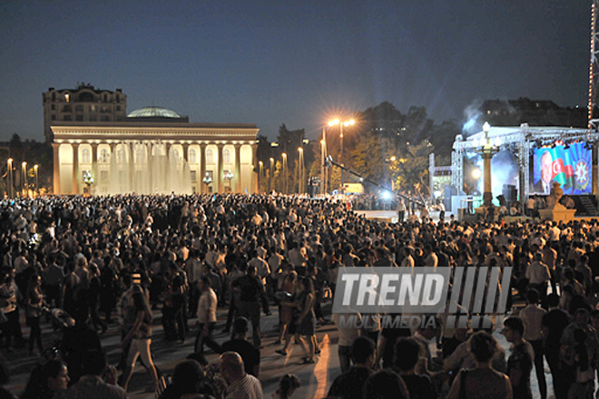 Baku holds concert and fireworks in honor of  National Salvation Day, Azerbaijan, June 15, 2011