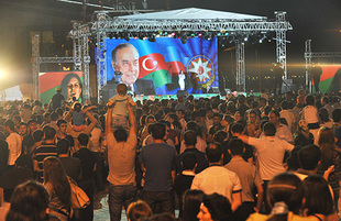 Baku holds concert and fireworks in honor of  National Salvation Day, Azerbaijan, June 15, 2011