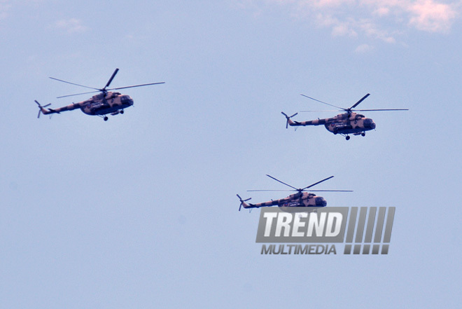 Military parade rehearsal in Baku, June 24, 2011