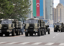 Military parade rehearsal in Baku, June 24, 2011