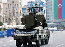 Military parade rehearsal in Baku, June 24, 2011