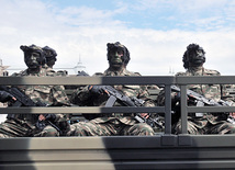 Military parade rehearsal in Baku, June 24, 2011