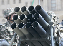 Military parade rehearsal in Baku, June 24, 2011